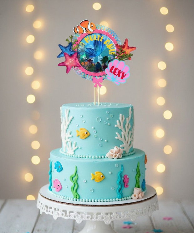 Topper tort Under the sea