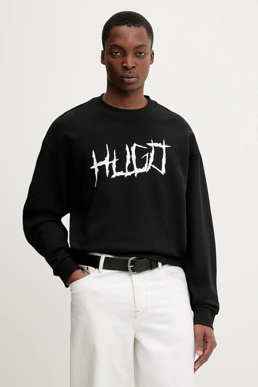 HUGO Blue hanorac de bumbac Namenex