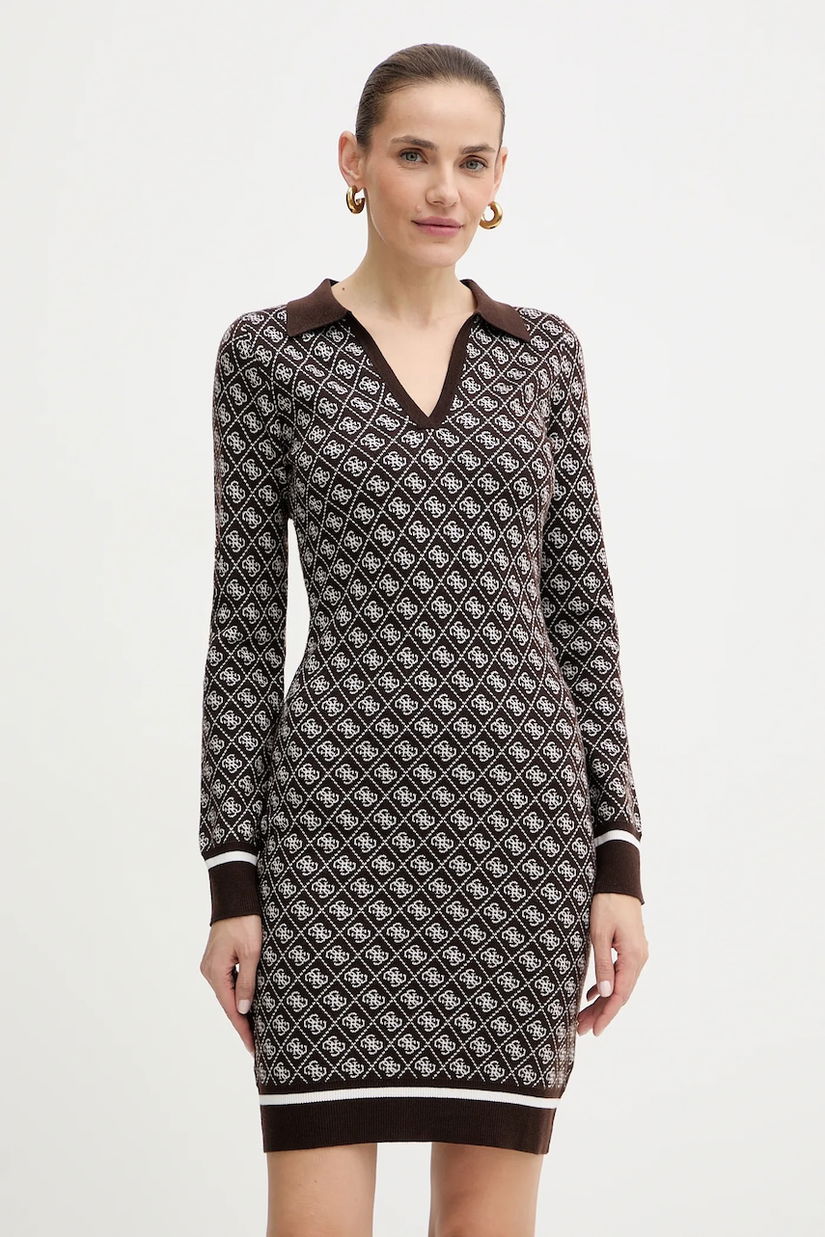 Guess rochie din amestec de lână AUBREY