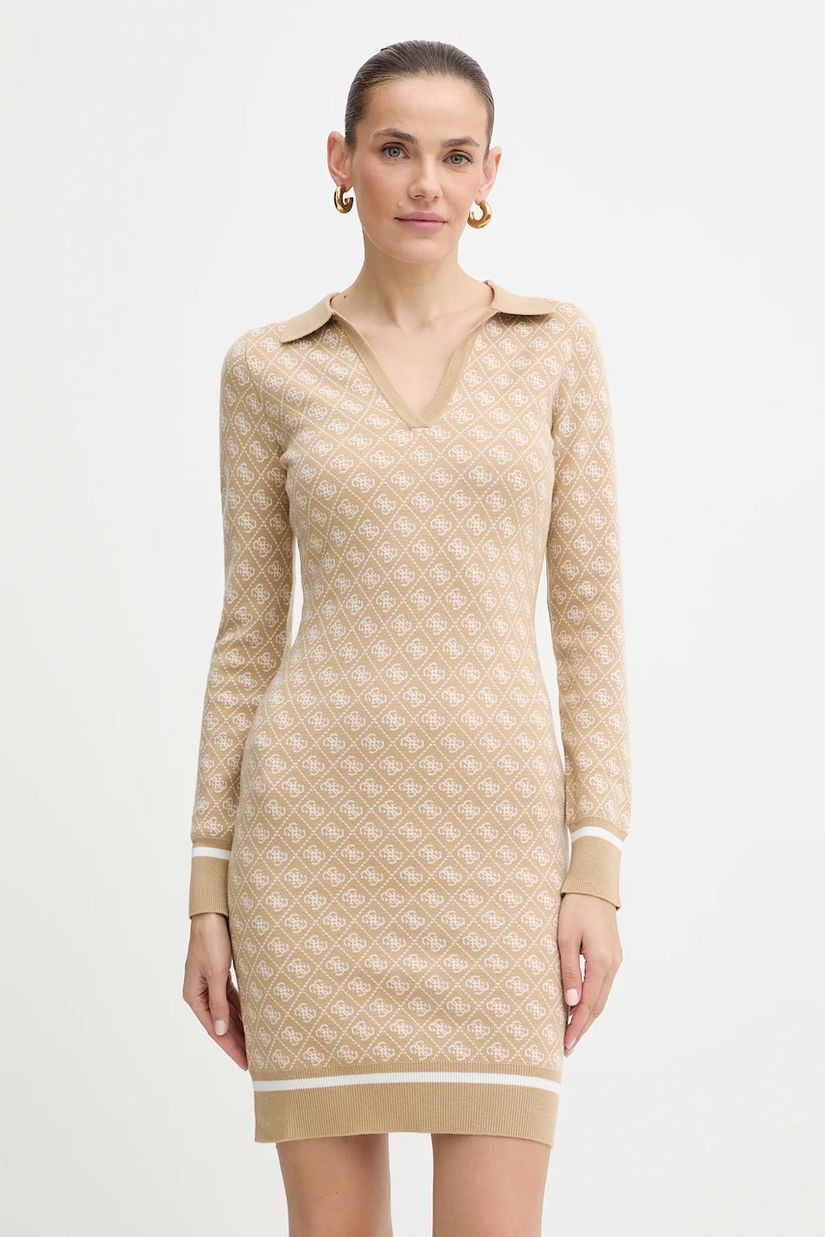 Guess rochie din amestec de lână AUBREY