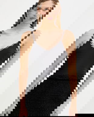 Twinset top din amestec de mătase