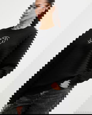 HUGO Blue hanorac de bumbac Classic Crew_B_2