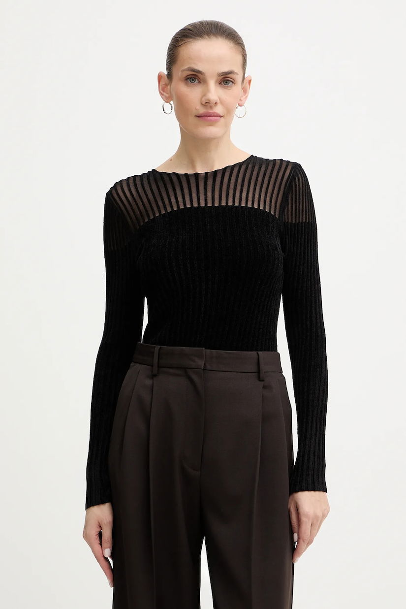 Guess bluză de catifea ROWENA