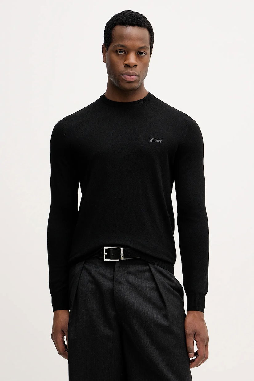 Guess pulover din amestec de mătase DANIEL