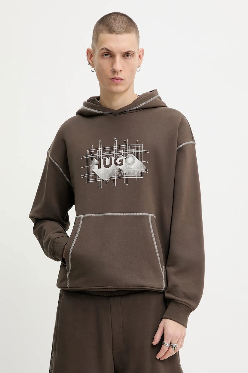 HUGO Blue hanorac de bumbac Nothalium