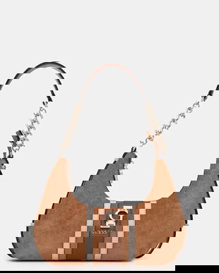 Guess geantă de mână din piele întoarsă ERENIA