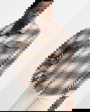 Guess cămașă din amestec de lână