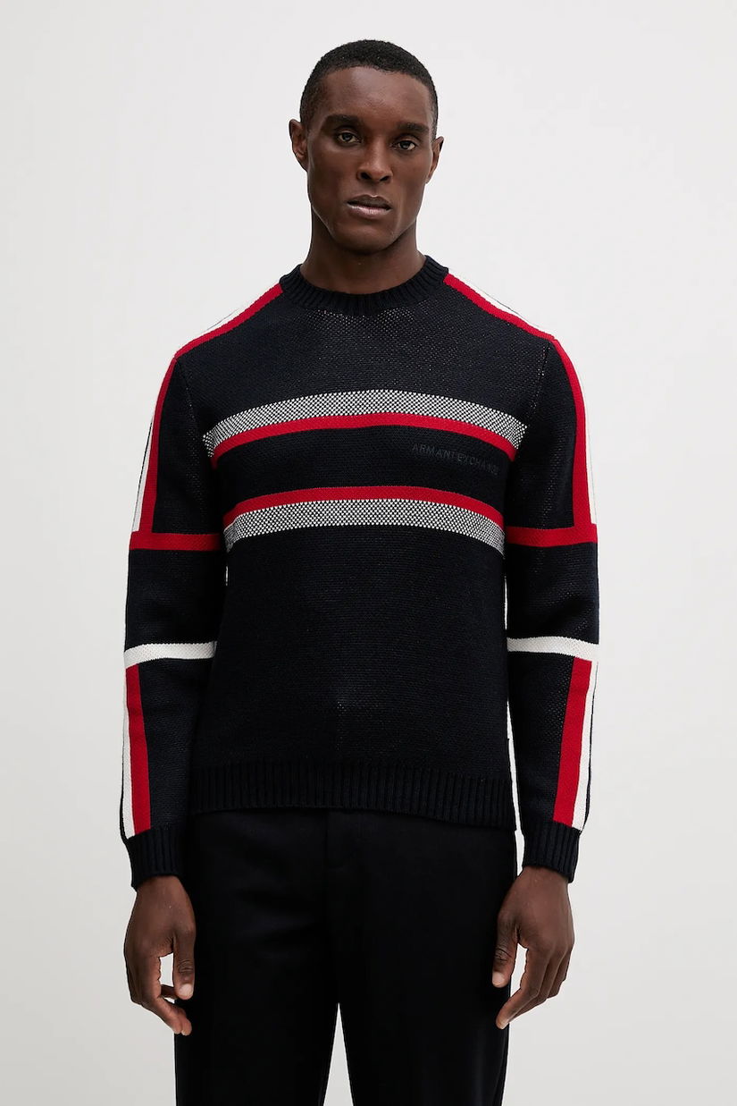 Armani Exchange pulover din amestec de lână