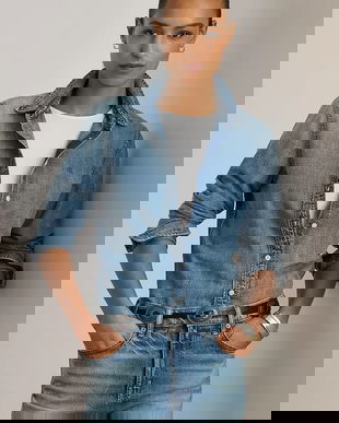 Lauren Ralph Lauren cămașă din bumbac denim
