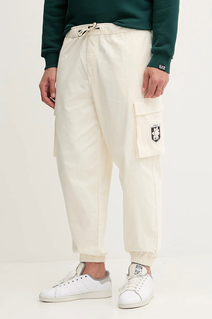 EA7 Emporio Armani pantaloni de catifea cord