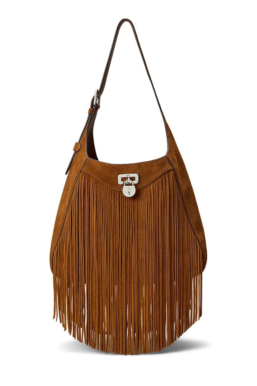 Lauren Ralph Lauren geantă de mana din piele întoarsă