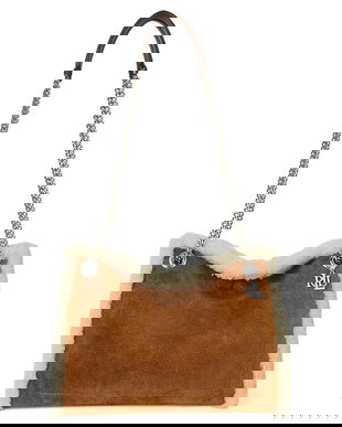 Lauren Ralph Lauren geantă de mână din piele întoarsă