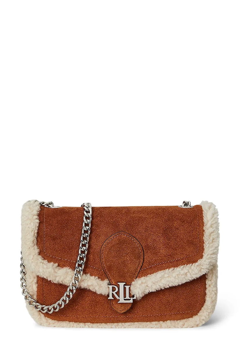 Lauren Ralph Lauren geantă de mana din piele intoarsa