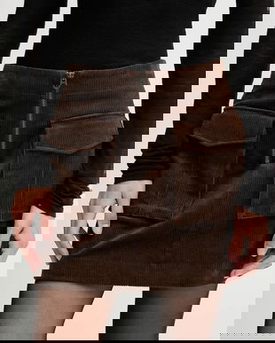 Tommy Hilfiger fustă din velur