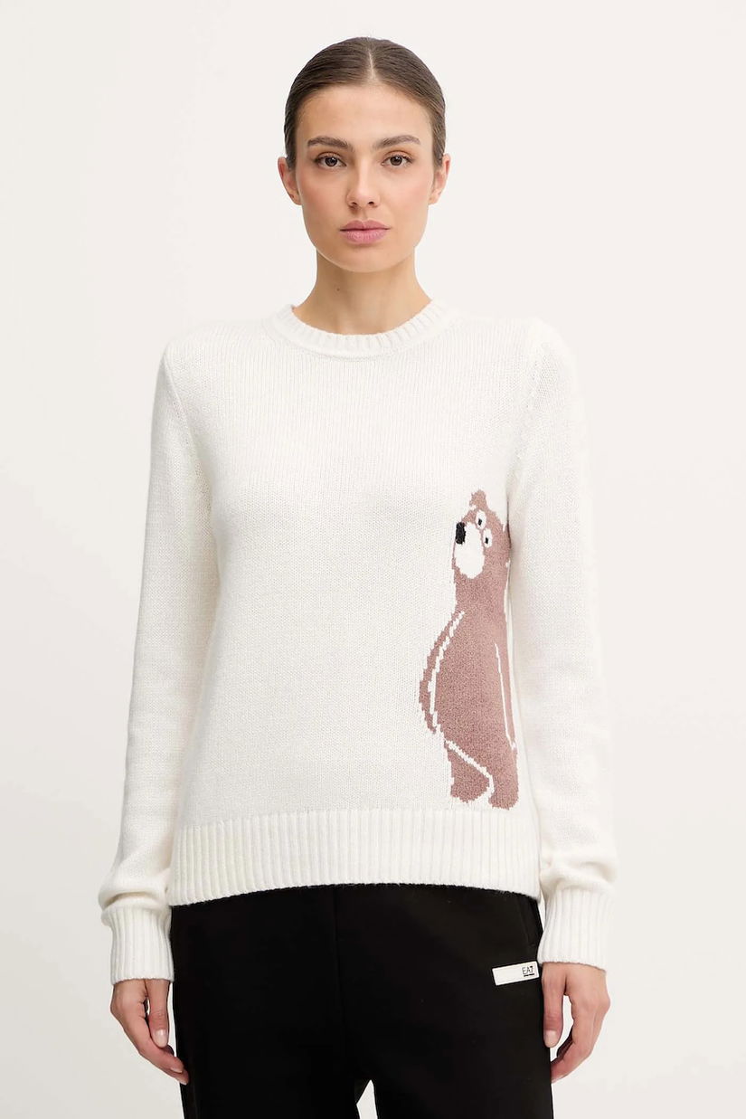 EA7 Emporio Armani pulover din amestec de lână