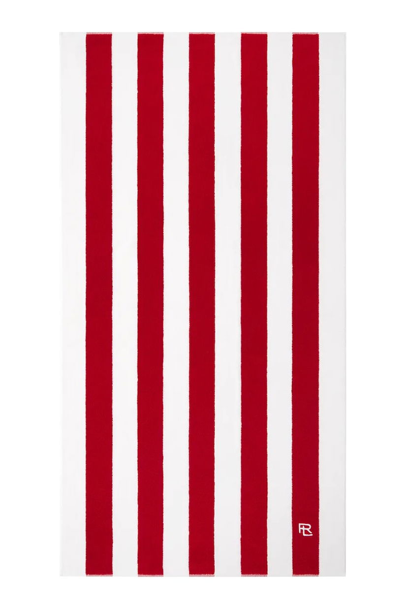 Ralph Lauren prosop de plajă din bumbac HENLEY Red 90 x 170 cm