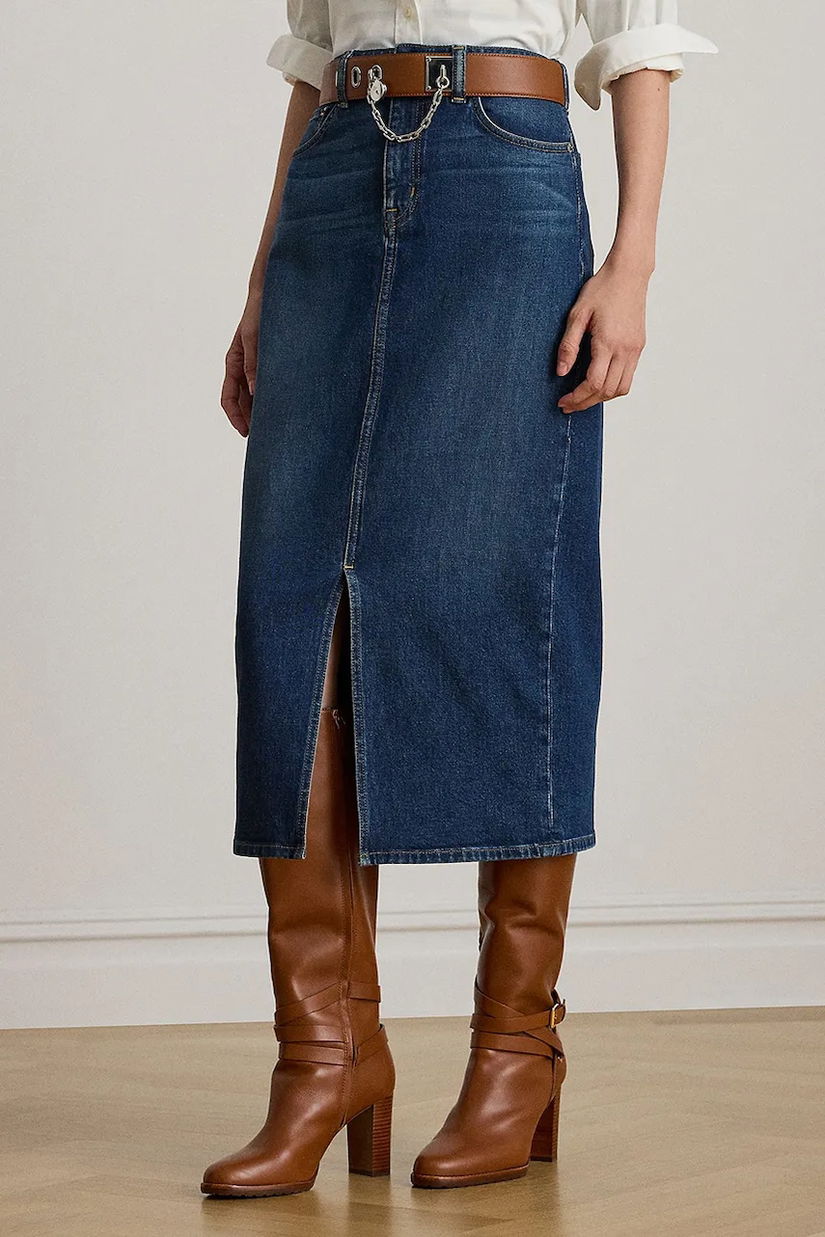 Lauren Ralph Lauren fustă jeans