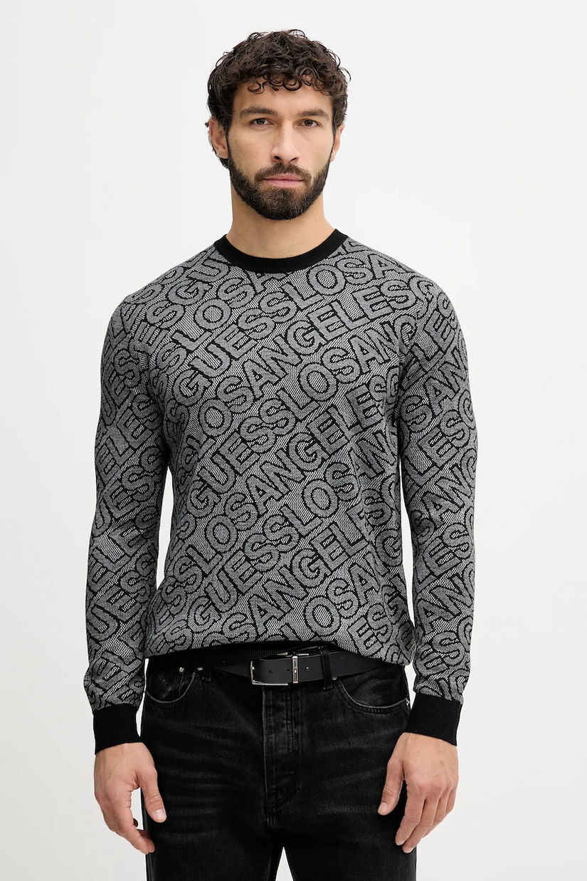 Guess pulover din amestec de mătase JARROD