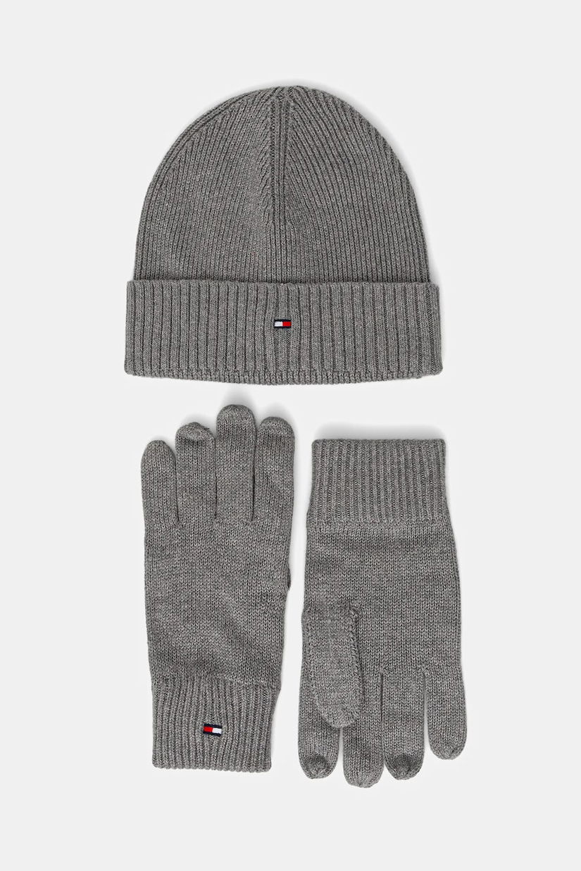 Tommy Hilfiger pălărie și mănuși din amestec de cașmir 2-pack