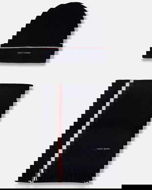 Tommy Hilfiger pălărie și eșarfă din lână