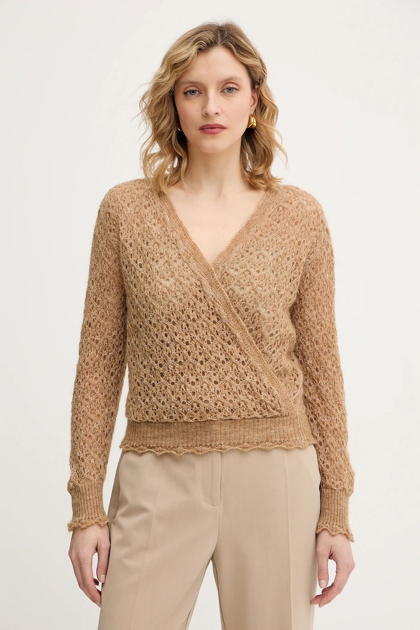 Twinset pulover cu adaos de mohair