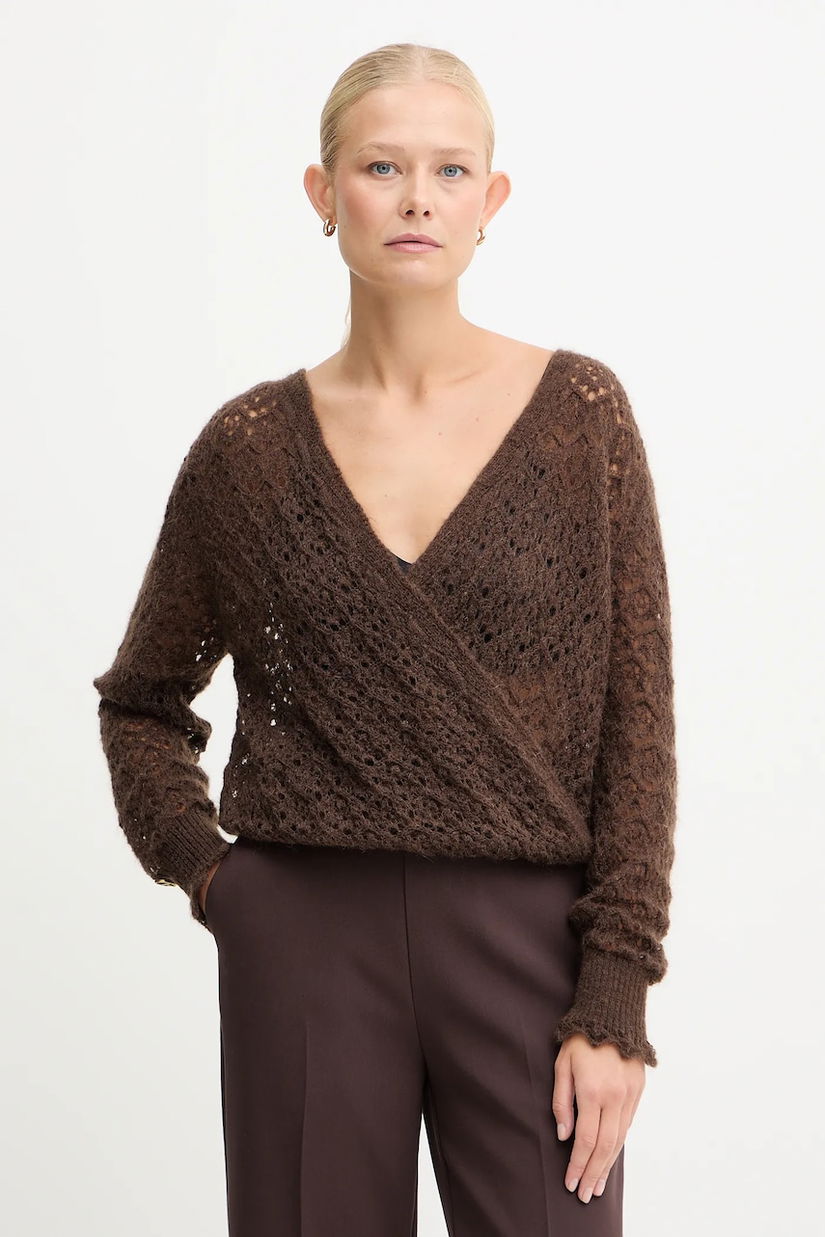 Twinset pulover cu adaos de mohair