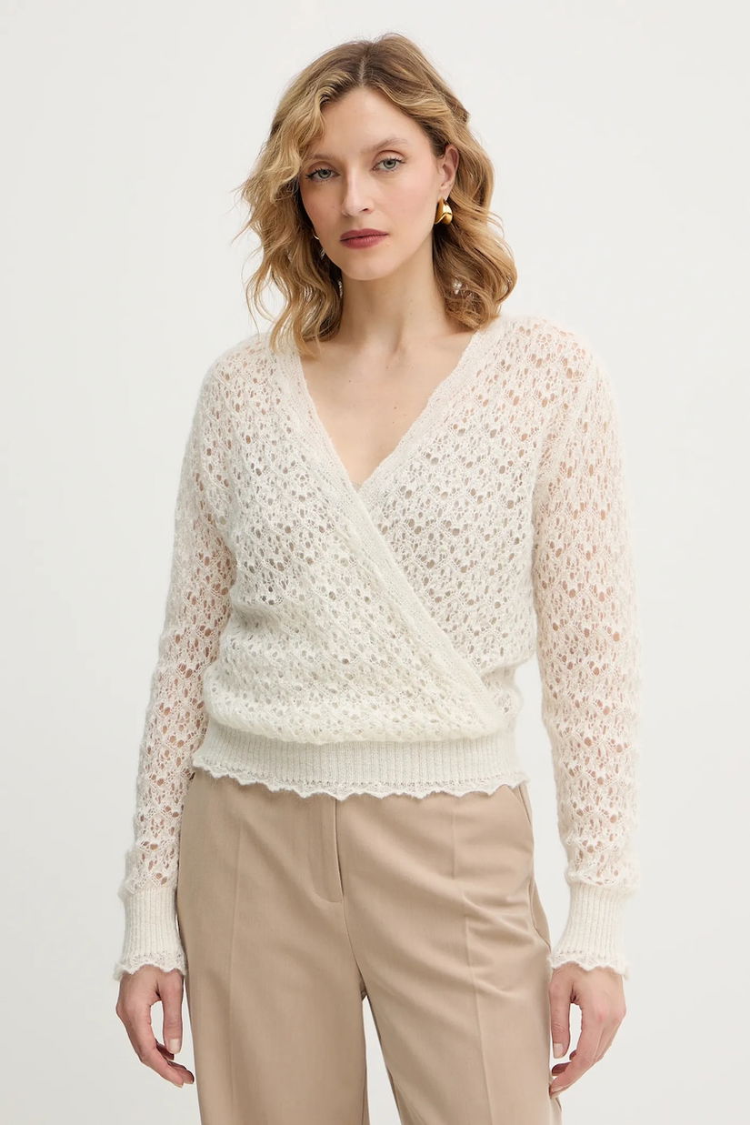 Twinset pulover cu adaos de mohair