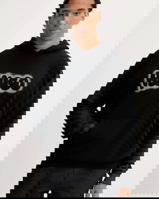 HUGO Blue hanorac de bumbac Nuneony