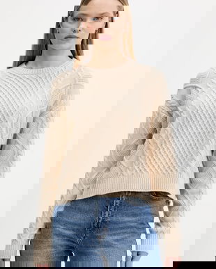 Guess Jeans pulover din amestec de lână