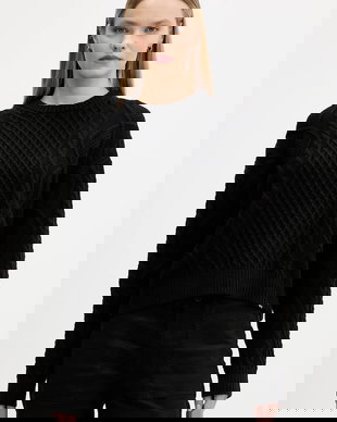 Guess Jeans pulover din amestec de lână