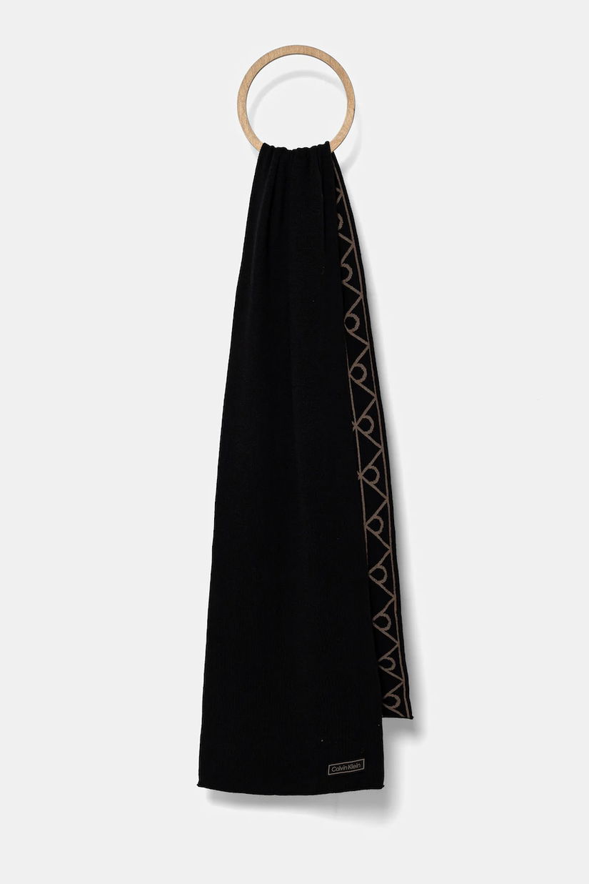 Calvin Klein eșarfă de lână cu două fețe