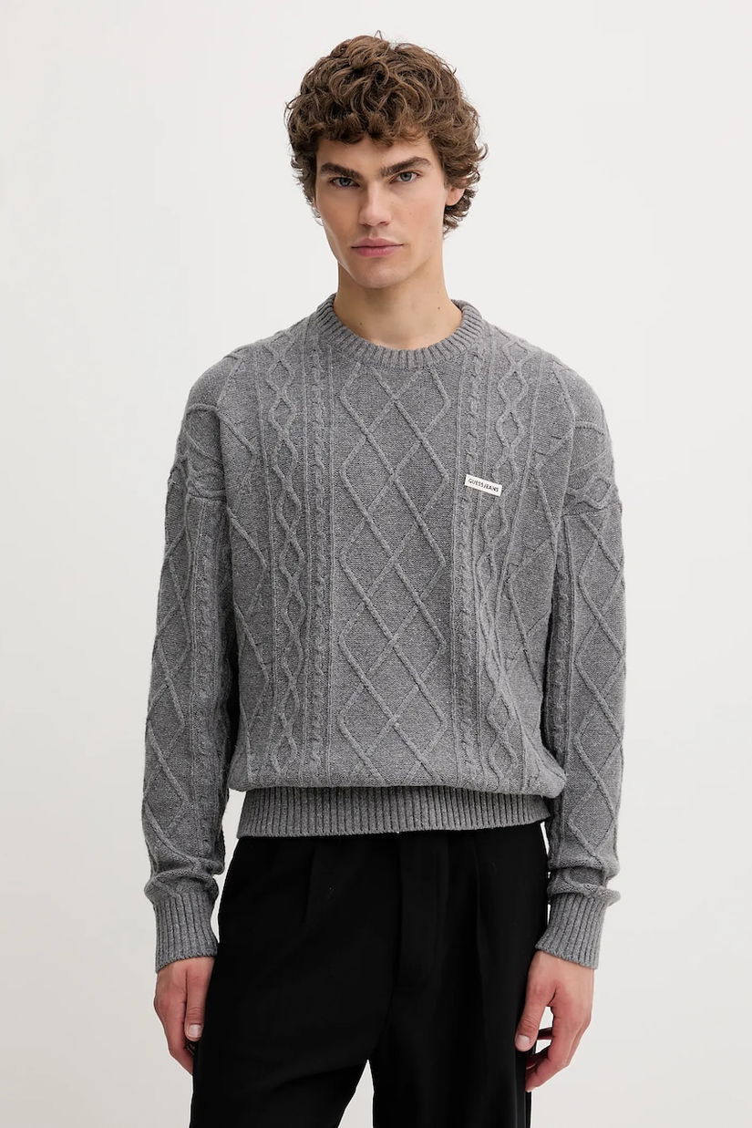 Guess Jeans pulover din amestec de lână