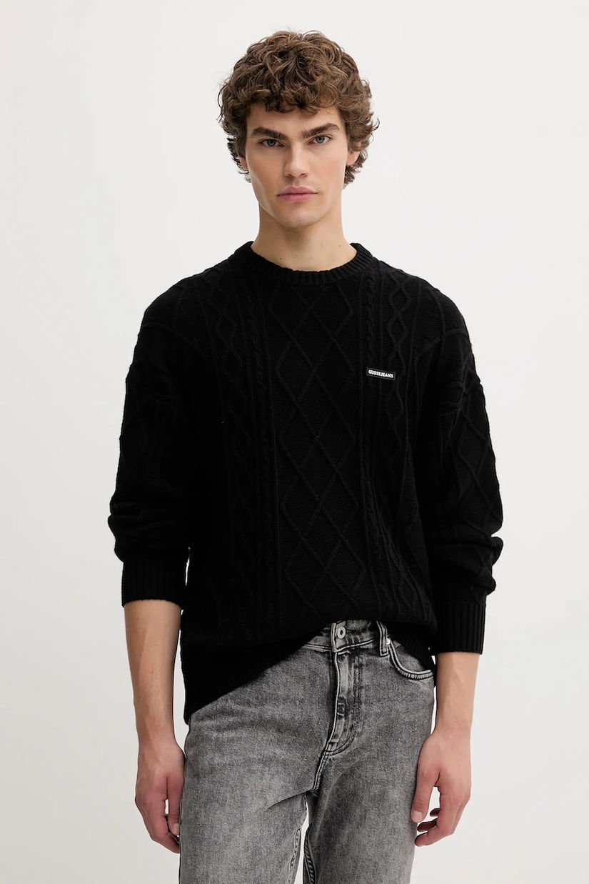 Guess Jeans pulover din amestec de lână