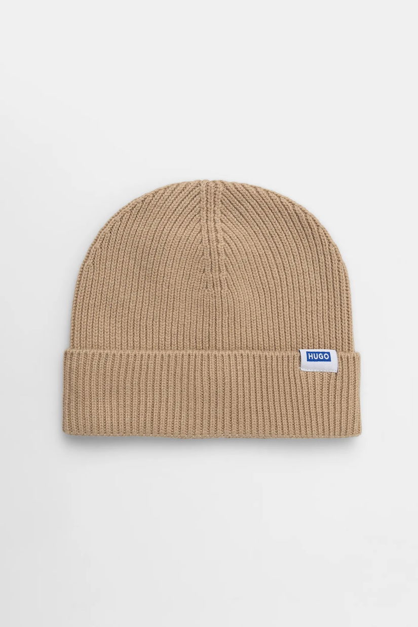 HUGO Blue pălărie din amestec de lână Xiav