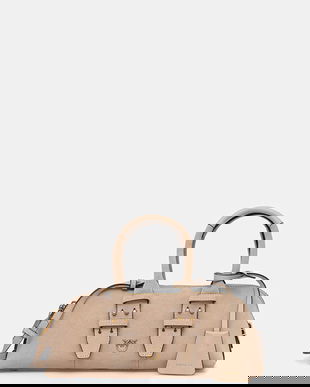 Pinko geantă de mână din piele întoarsă Horizontal