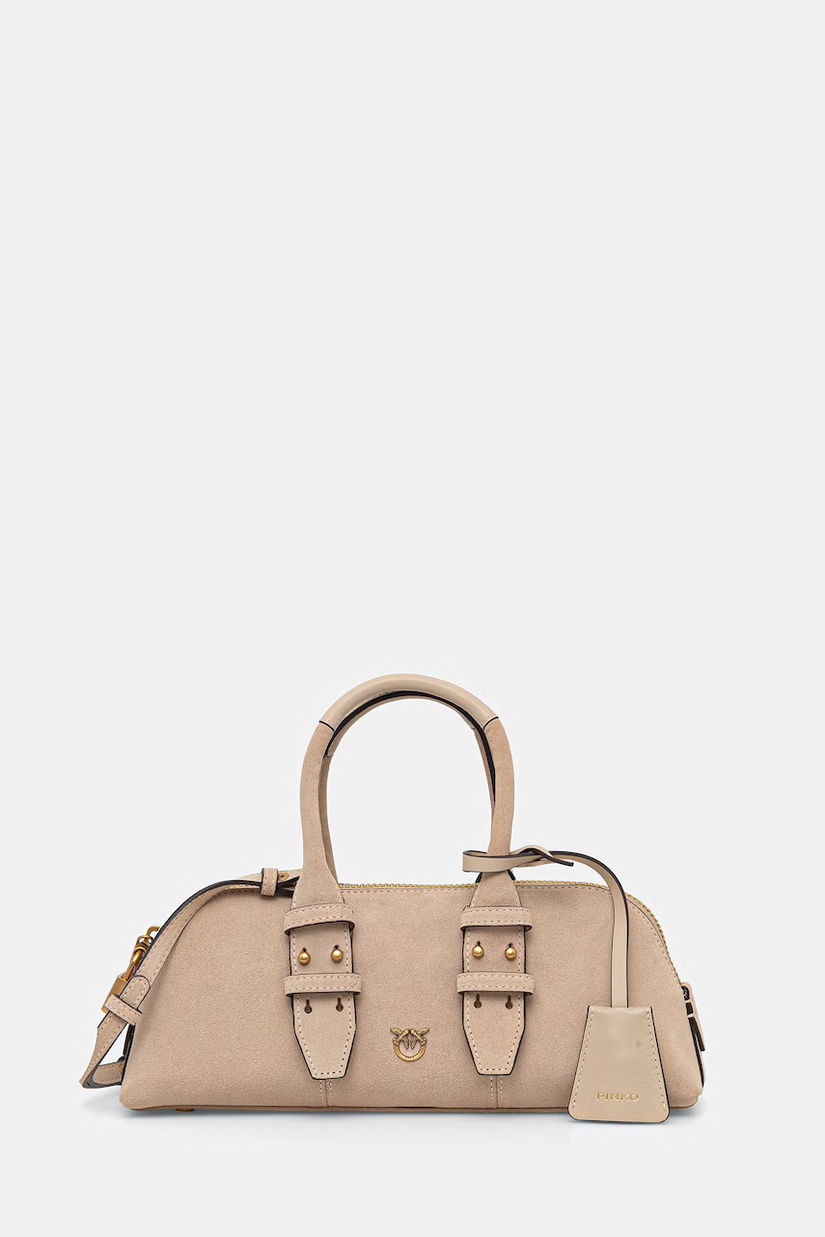 Pinko geantă de mână din piele întoarsă Horizontal