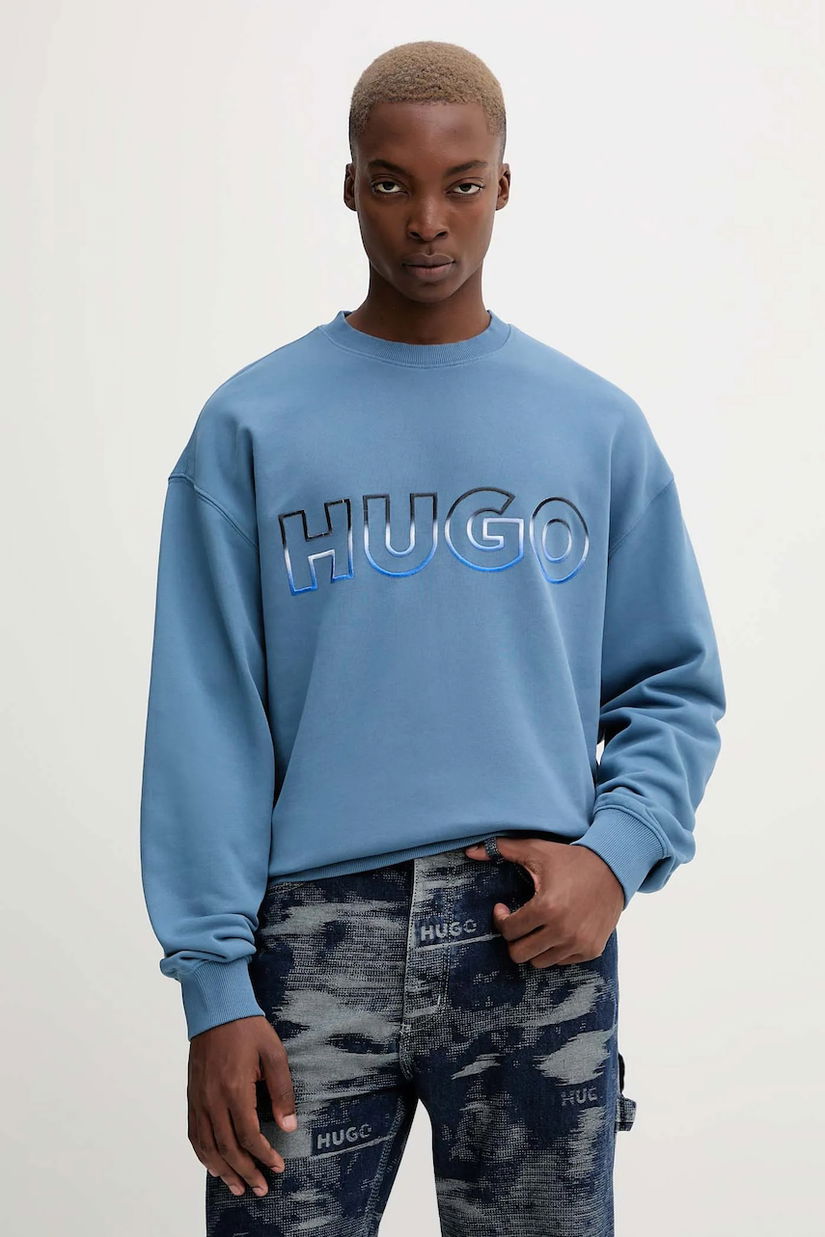 HUGO Blue hanorac de bumbac Nogocrew