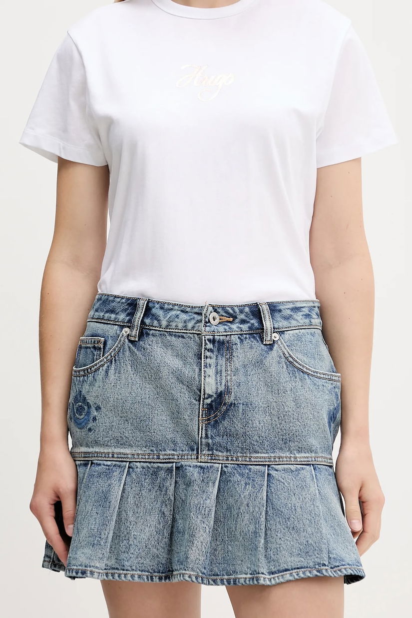 HUGO Blue fustă din denim Gaby_B