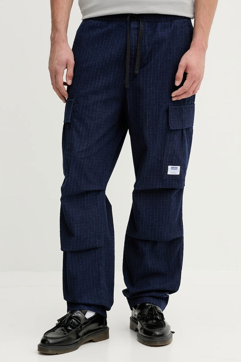 HUGO Blue pantaloni de bumbac Gadic242W