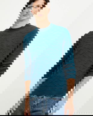 Armani Exchange pulover din amestec de lână