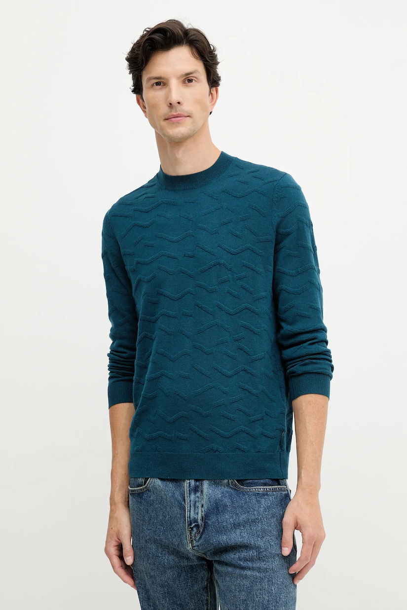 Armani Exchange pulover din amestec de lână