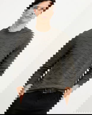 Armani Exchange pulover din amestec de lână