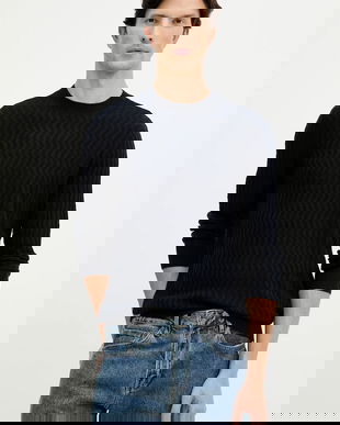 Armani Exchange pulover din amestec de lână