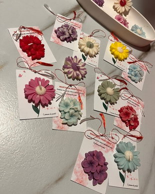 Mărțișor Margaretă Parfumată - Lumânare din Ceară de Soia, Handmade, Personalizabil