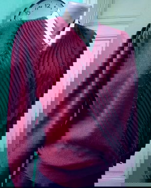 Bluza lana merino, bordo