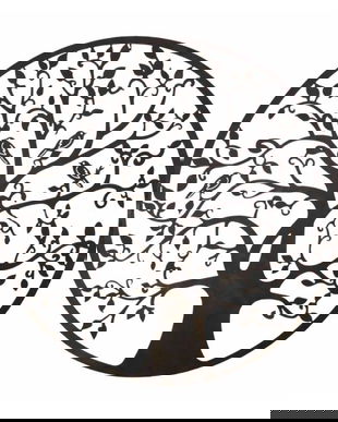 Copacul vietii- decoratiune de perete din metal cu leduri