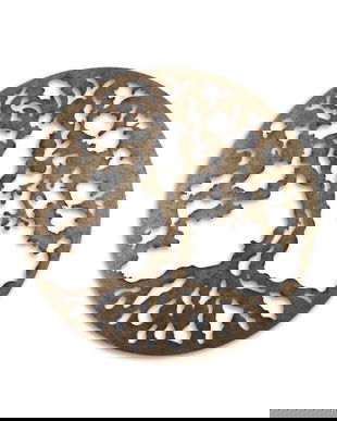 Decoratiune de perete din metal cu copac