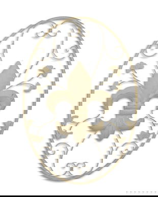 Decoratiune de perete din metal cu un crin