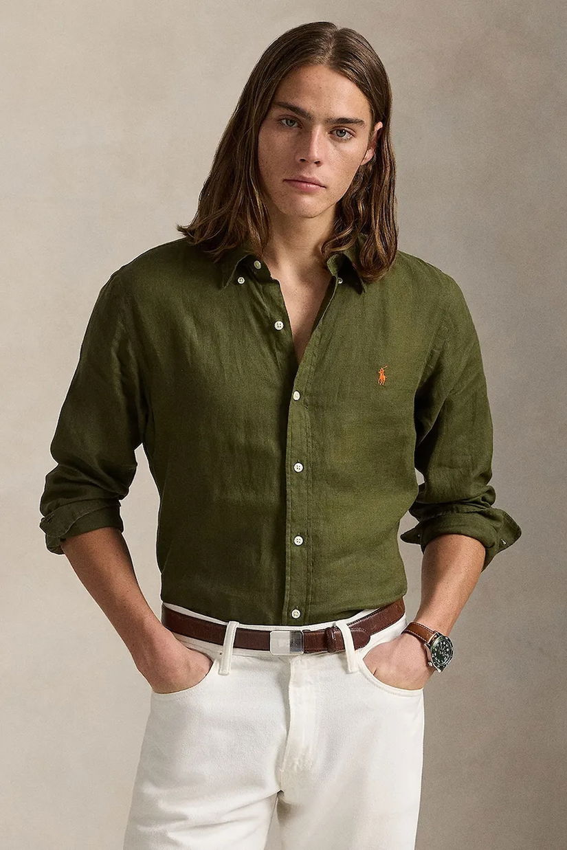 Polo Ralph Lauren cămașă de in Long Sleeve Sport Shirt