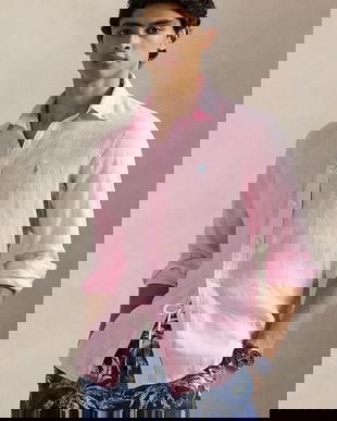 Polo Ralph Lauren cămașă de in Long Sleeve Sport Shirt